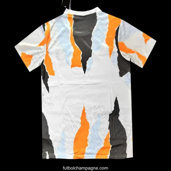 24_25 Real Madrid Adidas White Crew Orange Pre-Match Jersey - Image 2