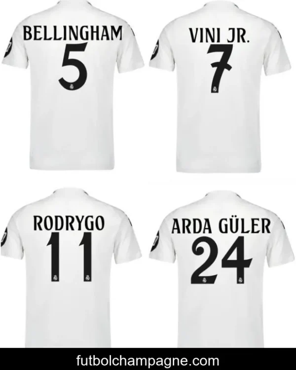 24_25 Real Madrid Home Jersey With 15 Trophy Patch - Image 5