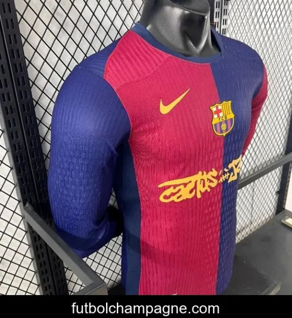 Player Version 24_25 Barcelona x Travis Scott Home Long Sleeve Jersey - Image 5