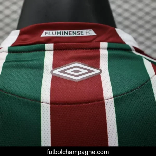 Player Version 25_26 Fluminense Green and Burgundy Vertical Striped with White Trim Jersey - Image 5