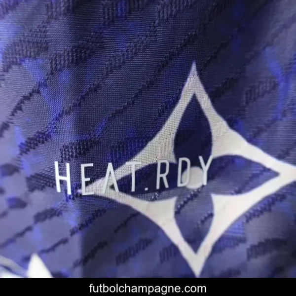 Player Version 25_26 Real Madrid Blue with Louis Vuitton Monogram Pattern Jersey - Image 6