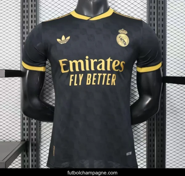 Player Version 25_26 Real Madrid Black with Gold Trim Jersey - Image 5