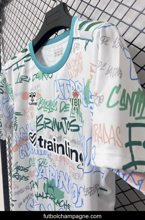 25_26 Real Betis White Graffiti Training Jersey - Image 3