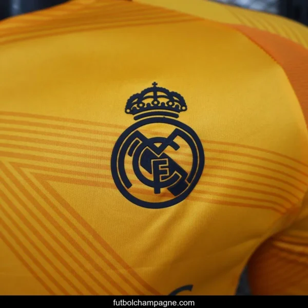 Player Version 24_25 Real Madrid Away Orange Long Sleeve Jersey - Image 7