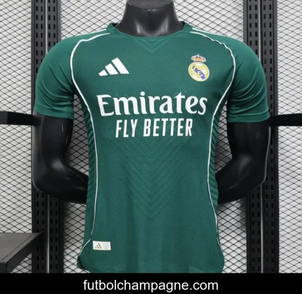 Player Version 25_26 Real Madrid Green with White Trim Jersey - Image 6