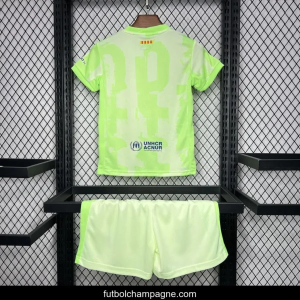 24_25 Kids Barcelona Third Green Jersey - Image 4