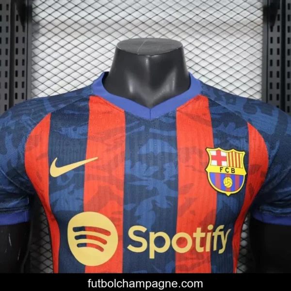 Player Version 25_26 Barcelona Home Blue Red Stripes Jersey with Spotify Sponsor - Image 7