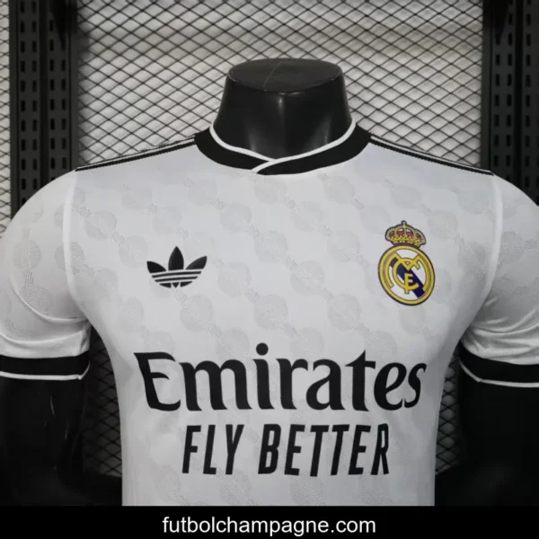 Player Version 25_26 Real Madrid White with Geometric Pattern Jersey - Image 6