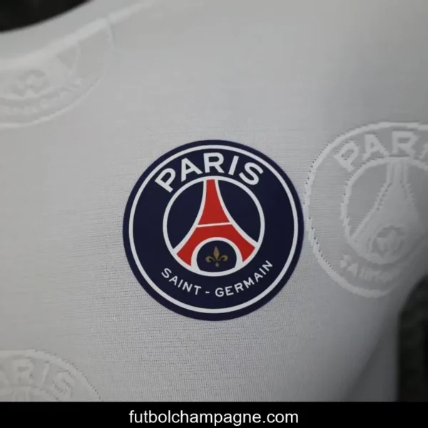 Player Version 25_26 PSG White with Embossed PSG Badge Pattern Jersey - Image 5