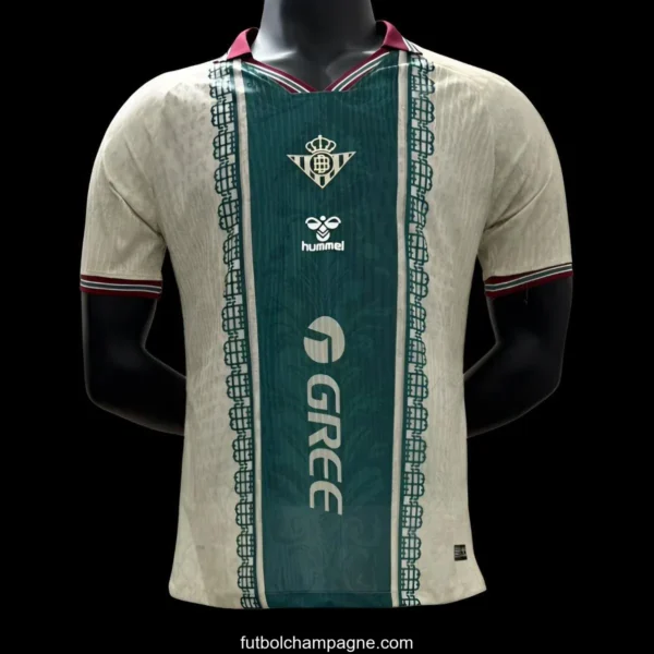 Player Version 25_26 Real Betis White with Green Central Stripe Jersey - Image 3