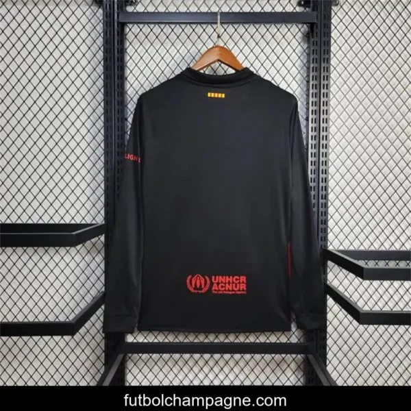 2024_25 Barcelona Away Black 125 Anniversary Long Jersey - Image 7