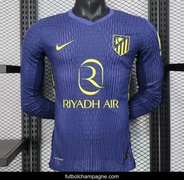 Player Version 25_26 Atletico Madrid Away Blue Long Sleeve Jersey - Image 10
