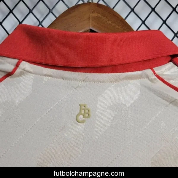 24_25 Bayern Munich Adidas Originals Cream Lifestyler Long Sleeve Jersey - Image 7