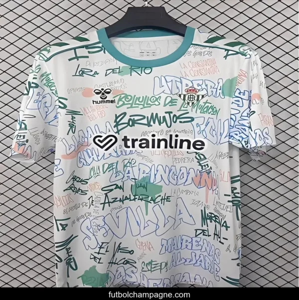 25_26 Real Betis White Graffiti Training Jersey - Image 4