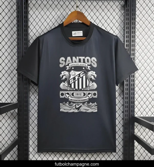 25_26 Santos Black Casual Jersey - Image 5