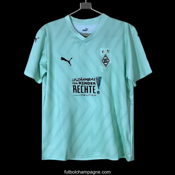 24_25 Borussia Mönchengladbach Children's Rights Special Green Jersey - Image 3