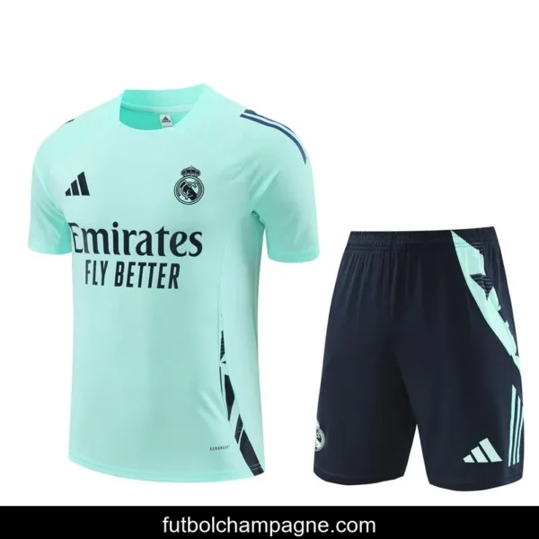 24_25 Real Madrid Lake Blue Short Sleeve Jersey+Shorts - Image 15