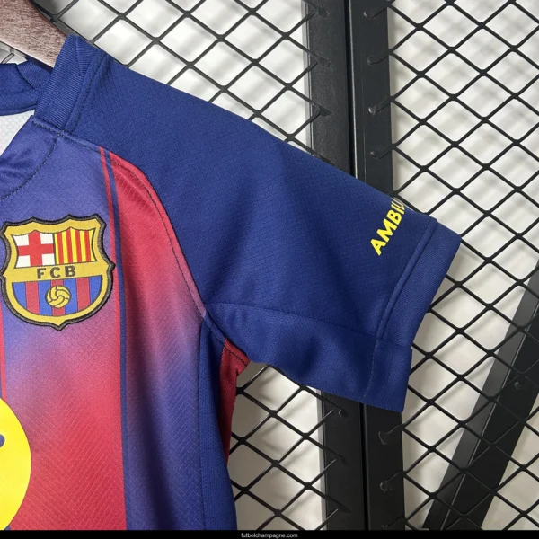 25_26 Kids Barcelona Home Size 16-28 Jersey - Image 8