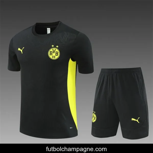 24_25 Borussia Dortmund Black Short Sleeve Jersey+Shorts - Image 9