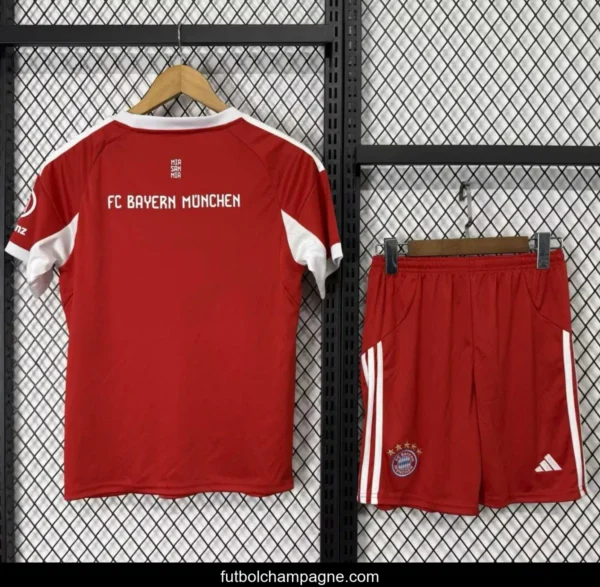 25_26 Kids Bayern Munich Home Jersey - Image 4