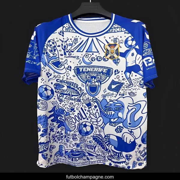 25_26 CD Tenerife Blue with Graffiti Art Jersey - Image 4