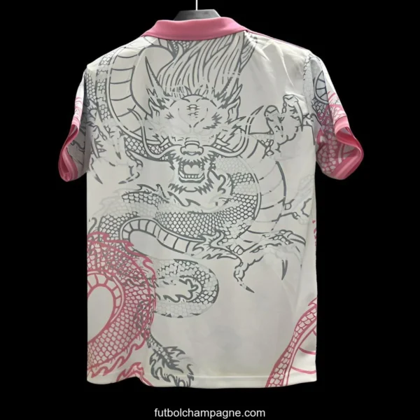 25_26 Real Madrid White with Pink Dragon Design Jersey - Image 2