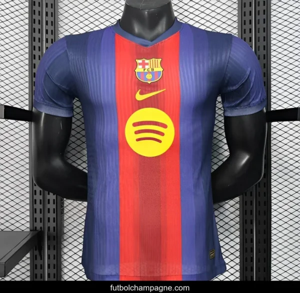 Player Version 25_26 Barcelona Blue and Red Striped with Spotify Sponsor Jersey - Image 5
