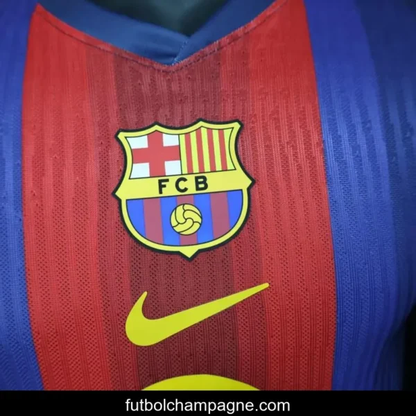 Player Version 25_26 Barcelona Blue and Red Striped with Spotify Sponsor Jersey - Image 6
