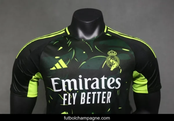 Player Version 24_25 Real Madrid Black_Green Special Pattern Pre-Match Jersey - Image 7