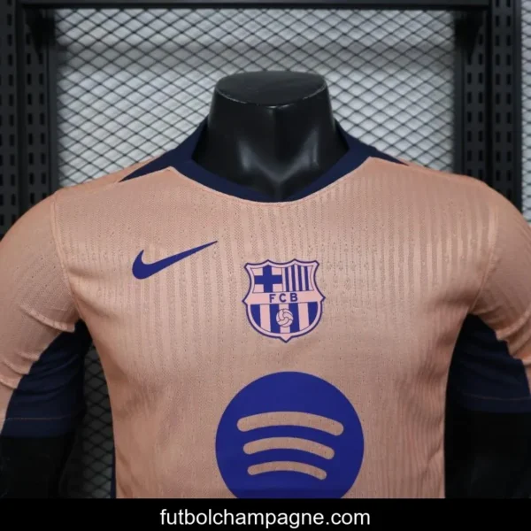 Player Version 25_26 FC Barcelona Pink 125Th Anniversary Jersey with Spotify Sponsor and Navy Blue Accents - Image 12