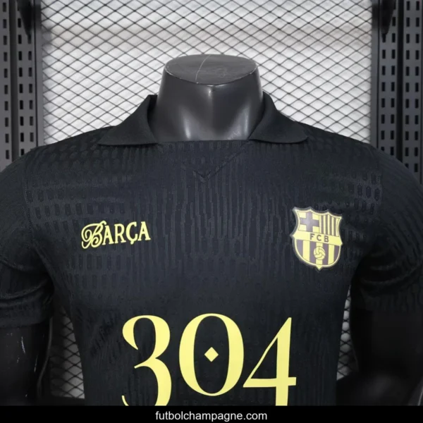 Player Version 25_26 FC Barcelona BLACK Jersey With 304 Sponsor - Image 8