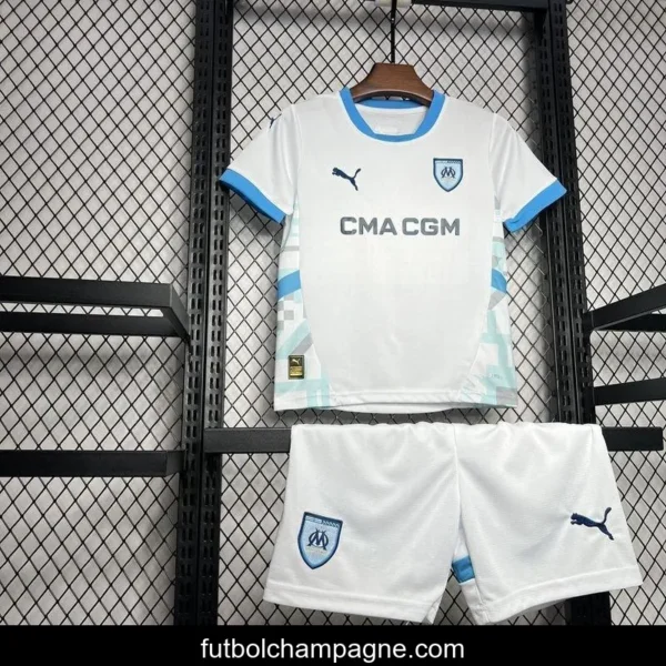 24_25 Kids Olympique Marseille Home Jersey - Image 7