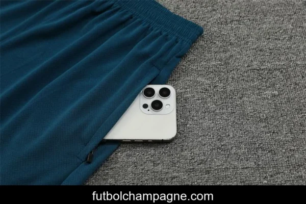 24_25 Olympique Marseille Blue Short Sleeve Jersey+Shorts - Image 17