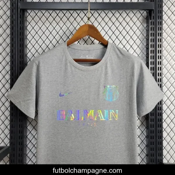 24_25 Barcelona x Balmain Gray Training Jersey - Image 6