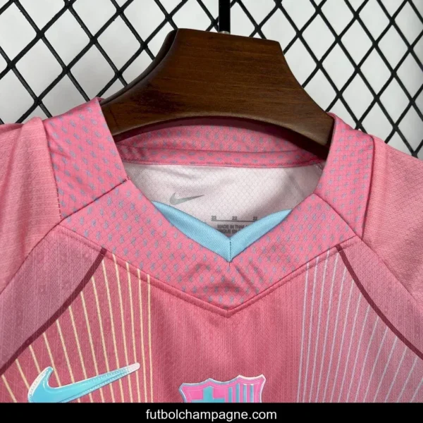 25_26 Kids Barcelona Pink Special Jersey - Image 8