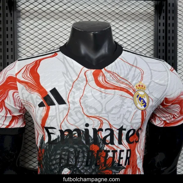 25_26 Player Version Real Madrid White Black Dragon Special Edition Jersey - Image 7