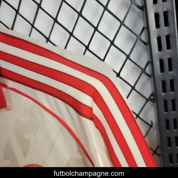 24_25 Bayern Munich Adidas Originals Cream Lifestyler Long Sleeve Jersey - Image 9