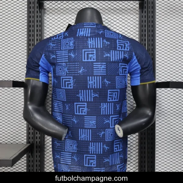 25_26 Player Version Real Madrid Blue Geometric Pattern Away Jersey - Image 10