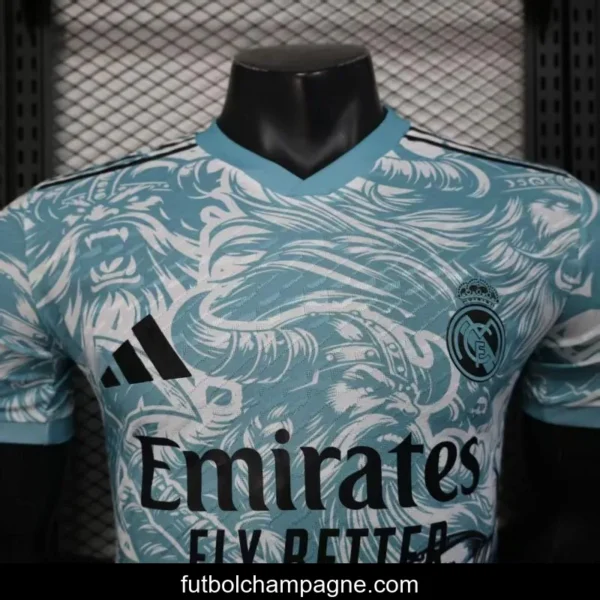 Player Version 25_26 Real Madrid Light Blue with Viking Warrior Pattern Jersey - Image 10