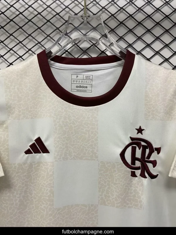24_25 Flamengo Pre-Match White Training Jersey - Image 6