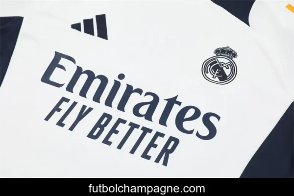 24_25 Real Madrid White Short Sleeve Jersey+Shorts - Image 17