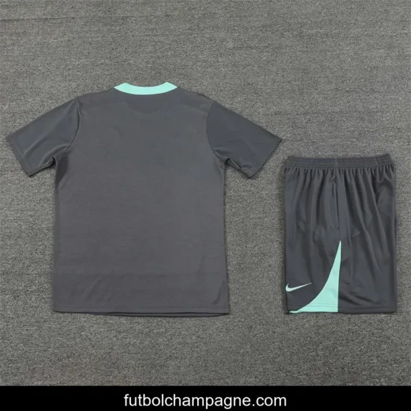 24_25 PSG Grey Short Sleeve Jersey+Shorts - Image 18