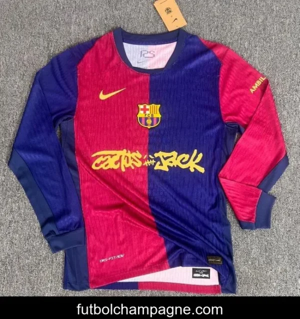 Player Version 24_25 Barcelona x Travis Scott Home Long Sleeve Jersey - Image 10