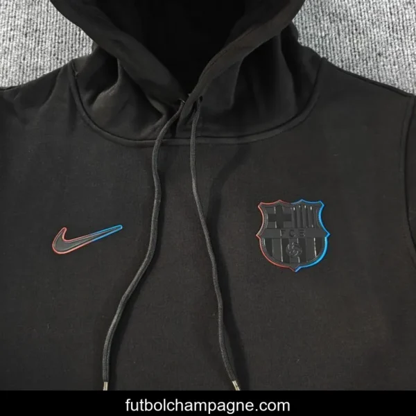 24_25 Barcelona Navy_Red_Black_Beige_Grey Hoodie WIth Black Badge - Image 15