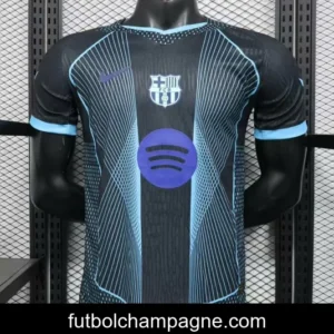 Player Version 25_26 FC Barcelona Black with Geometric Line Pattern Jersey