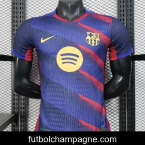 Player Version 25_26 FC Barcelona Blue with Red Diagonal Stripes Jersey