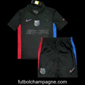 24_25 Kids Barcelona x Travis Scott Away Black Jersey