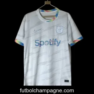 25_26 Barcelona White Nike Football Jersey with Spotify Sponsorship and Rainbow Accents