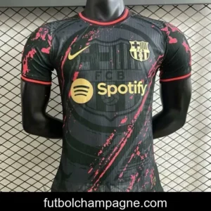 Player Version 25_26 FC Barcelona Black with Pink Splash Design Jersey