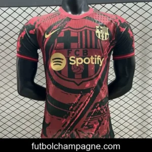 Player Version 25_26 FC Barcelona Pink with Black Marble Design Jersey